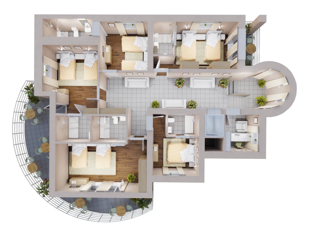 Двух местные номера пансионата Ваш Дом